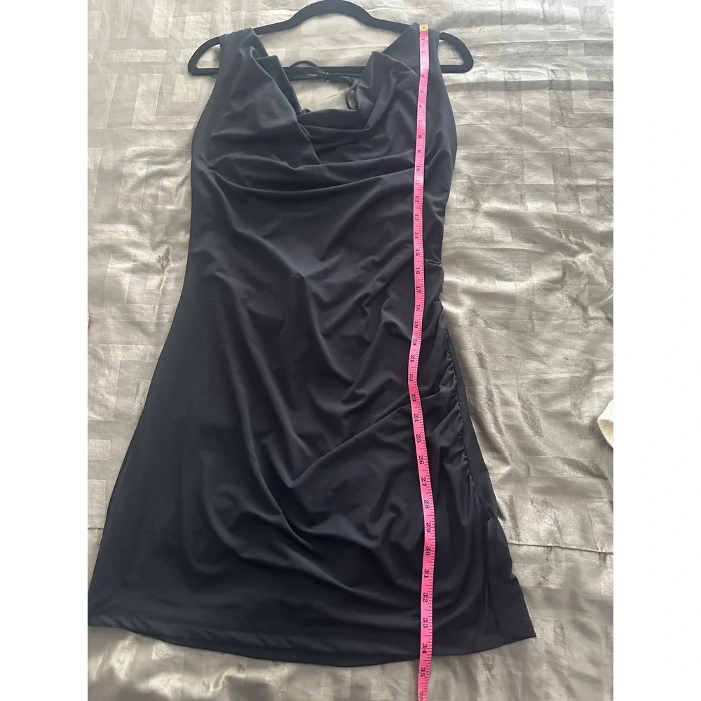 Princess Polly Dress Womens US 10 Black Cowl Neck‎ Open Back Mini Party Clubwear